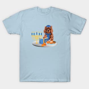 Hanukkah Ruby Cavalier King Charles Spaniel T-Shirt